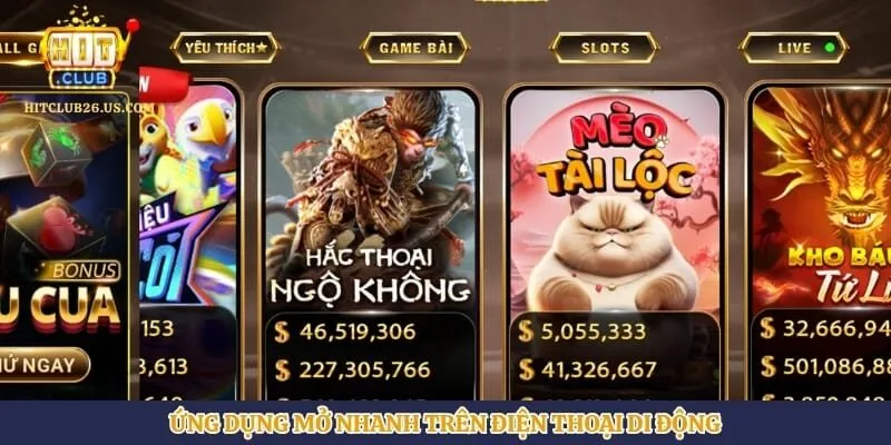 Ứng dụng mở nhanh trên điện thoại di động